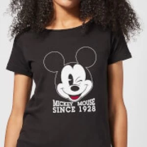 Disney Mickey Mouse Since 1928 Womens T-Shirt - Black