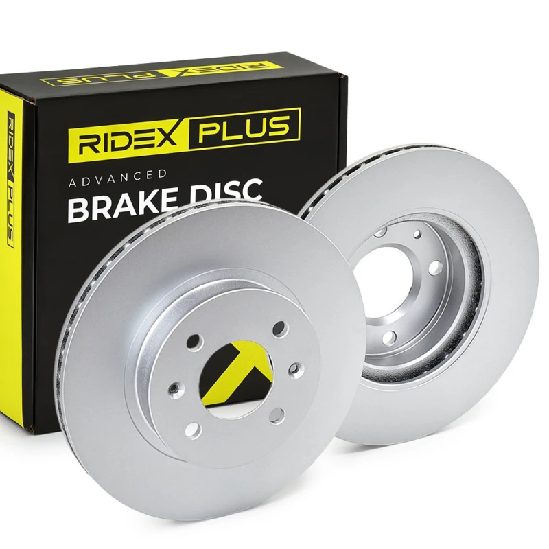 Image of RIDEX PLUS 82B0065P Brake disc internally vented, High-carbon, without wheel studs Brake Disc (82)