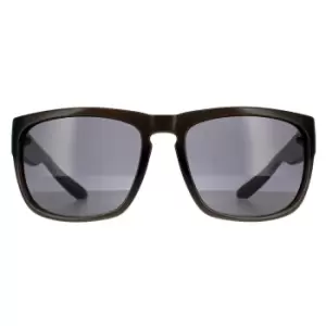 Square Black Crystal Smoke Sunglasses