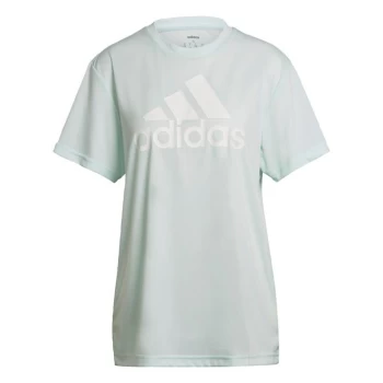 Image of adidas AEROREADY Designed to Move Boyfriend Sport T-Shirt - Ice Mint / White