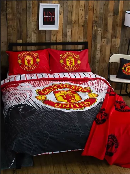 Image of Manchester United FC Man United FC Double Panel Duvet Duvet Cover Sets Double Multi 38641199030
