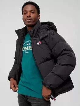 Image of Tommy Jeans Tjm Alaska Padded Jacket, Black Size M Men