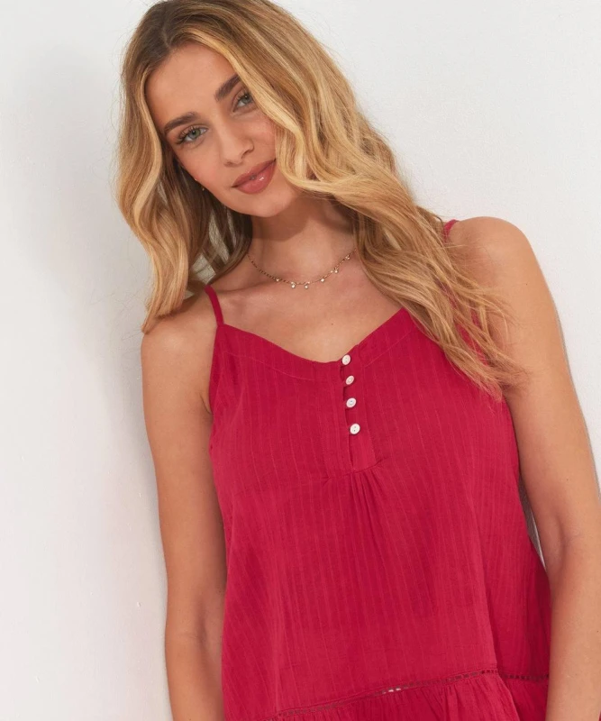Image of Joe Browns Relaxed Ladder Lace Cami Pink female