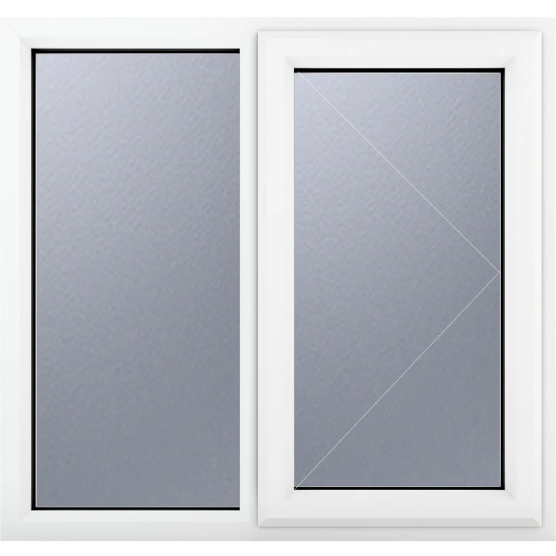 Image of Crystal Triple Glazed Window White Rh 1190 X 965Mm Obscure 25WHOTG1190965