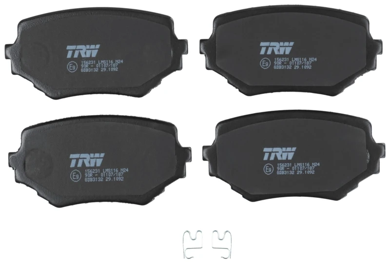 Image of TRW GDB3132 Brake pad set with acoustic wear warning, with accessories Brake Pad Set,disc brake (402)