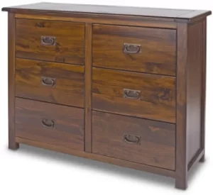 Image of Core Boston 33 Dark Antique Pine Wooden Chest of Drawers Flat Packed
