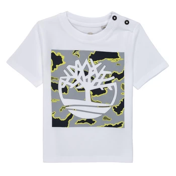 image of Timberland PIRROW boys's Childrens T shirt in White ans