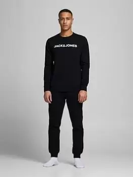 Image of Jack & Jones Crew Neck Sweat Lounge Set - Black Size XL Men