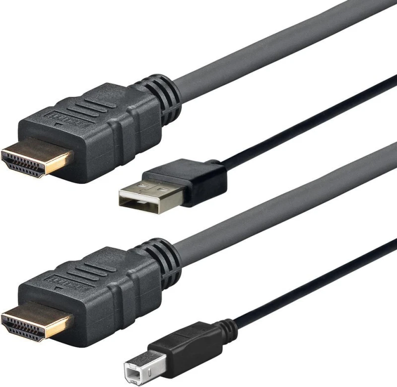 Image of Vivolink PROHDMIUSBAB5AMP video cable adapter 5m HDMI + USB Type-A HD