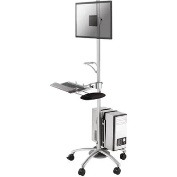 image of Neomounts by Newstar FPMA-MOBILE1800 1x Monitor trolley 25,4cm (10) - 68,6cm (27) Tiltable, Swivelling