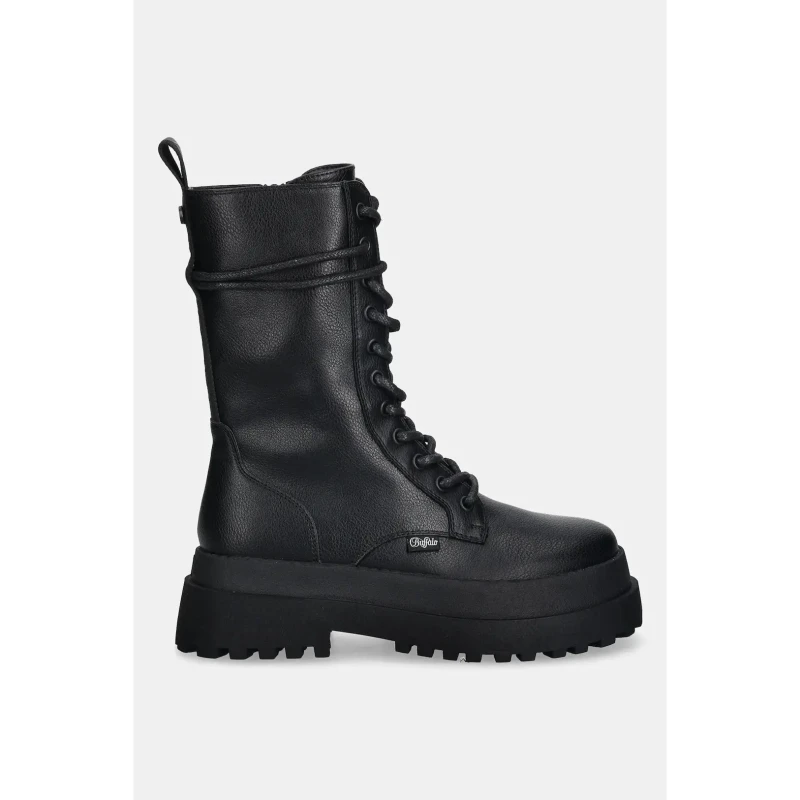 Image of Buffalo Womens boots Buffalo Pluto Lace Up Mid Noir Female 36