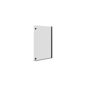 Image of Maia L Shape 1450mm 6mm Matt Black Bath Screen