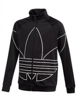 Image of Boys, adidas Originals Big Trefoil Track Top - Black, Size 11-12 Years