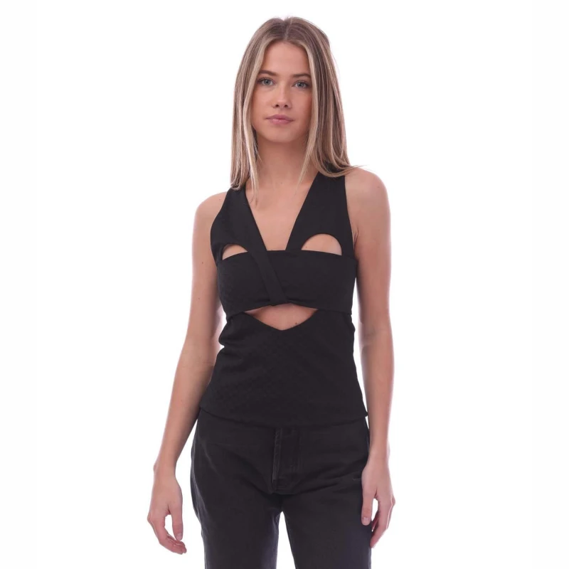 Image of Ambush Mini Monogram Sleeveless Top - Black 8