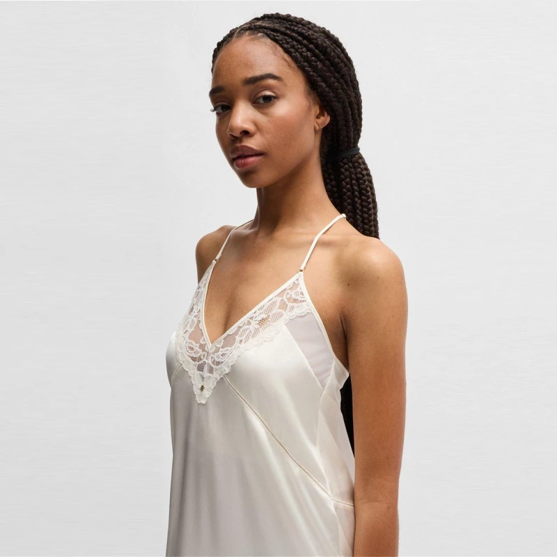 Image of Boss Womens Infinite Nightie L. 0 Dress Open White female 10 (S)