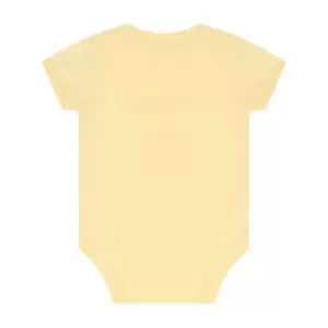 Image of Larkwood Baby Boys/Girls Essential Short Sleeve Bodysuit (6-12 Months) (Pale Yellow)