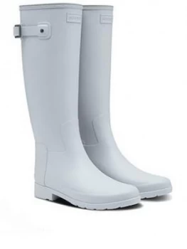 image of Hunter Refined Tall Wellington Boot - Light Grey, Light Grey, Size 8, Women