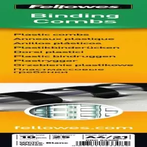 Image of Fellowes 5330803 10mm White Comb 25pk