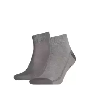 image of Levis Mid Cut 2 Pack Socks Mens - Grey