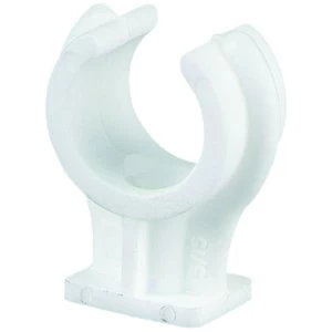 image of Wickes White Plastic Pipe Clips - 22mm Pack of 4