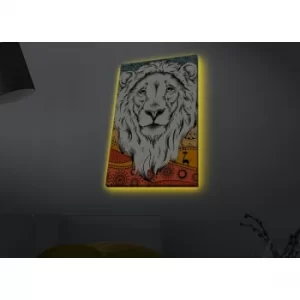 Image of 4570MDACT-080 Multicolor Decorative LED Lighted Canvas Painting
