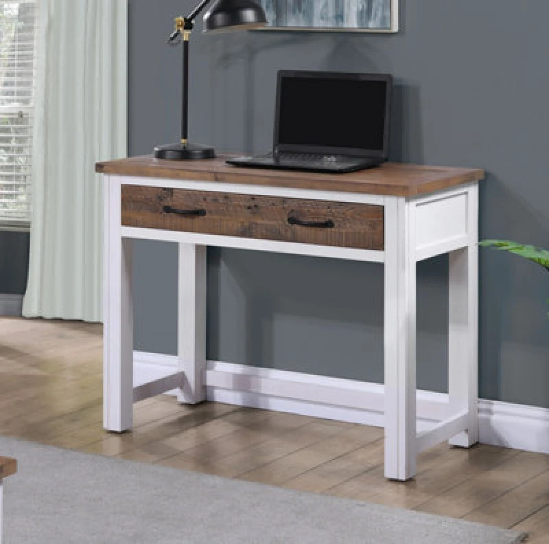 Image of Baumhaus Splash Of White - Hidden Spacesaver Desk