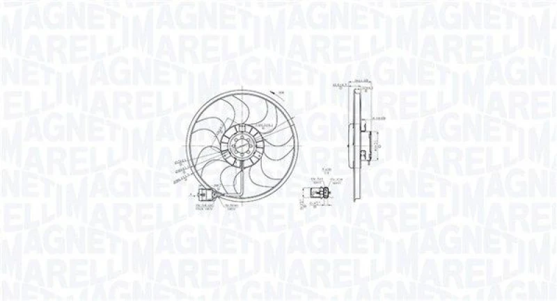 Image of MAGNETI MARELLI Fan, radiator MAGNETI MARELLI 069422864010