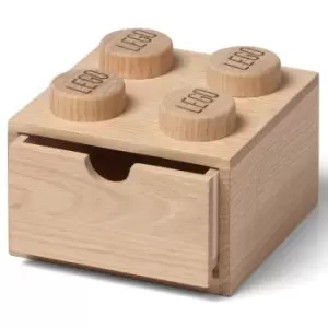 image of LEGO Storage 2x2 Wooden Desk Drawer (Hand Made From Red Oak) - Soap Treated