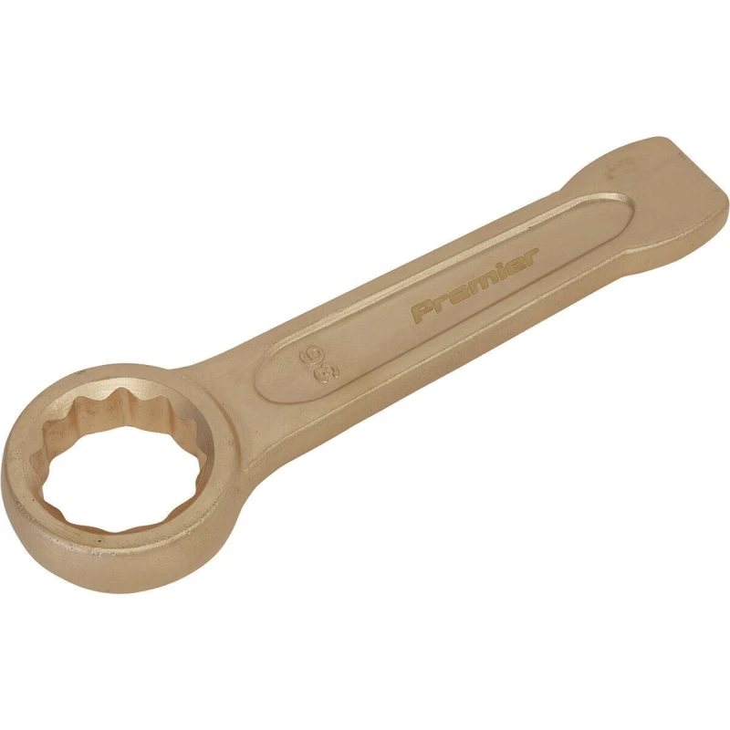 Image of Loops 36mm Ring End Slogging Spanner - Non-Sparking - Short Profile Striking End Multi