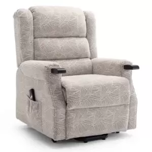 image of Ashfield Fabric Rise Recliner - Cream