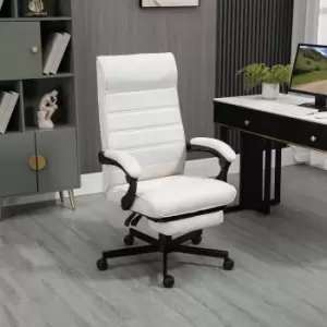 Image of Vinsetto High Back Office Chair with Adjustable Height and Footrest, Brown