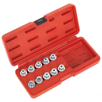 image of Sealey SX208 Locking Wheel Nut Key Set 10pc - BMW & Mini