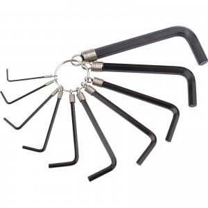 Image of Draper 10 Piece Hexagon Allen Keyring Set Metric