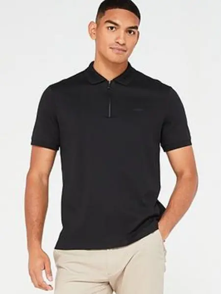 Image of Calvin Klein Welt Zip Polo Shirt - Size L