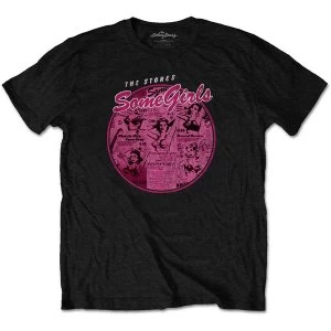 Image of The Rolling Stones - Some Girls Circle V.2. Unisex Large T-Shirt - Black