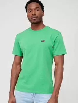 Image of Tommy Jeans Classic Tommy XS Badge T-Shirt, Green, Size 2XL, Men