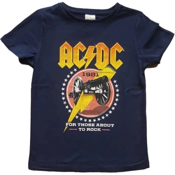 Image of AC/DC - For Those About To Rock '81 Kids 3-4 Years T-Shirt - Blue