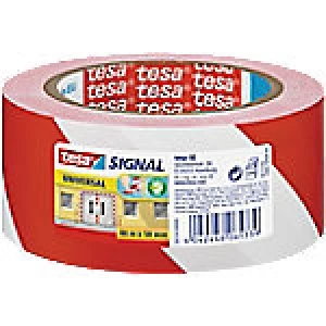 tesapack Floor Marking Tape Signal 50 mm x 66 m Red, White