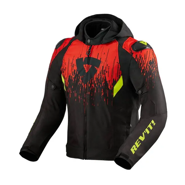 Image of REV'IT! Quantum 2 H2O Jacket Black Red Size S