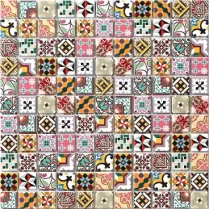 image of House of Mosaics Geo Kinship Self Adhesive Mosaic Tile