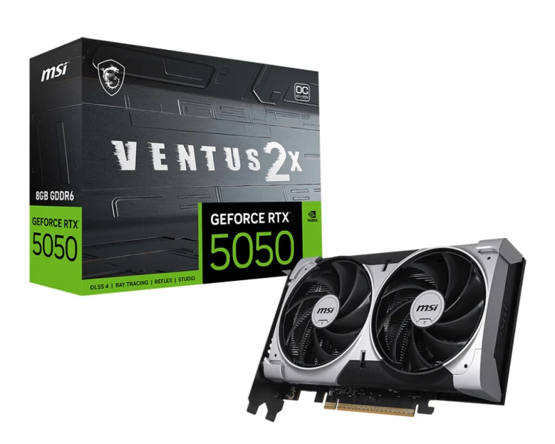 Image of MSI GeForce RTX 5050 8GB VENTUS 2X OC Graphics Card 4711377380003