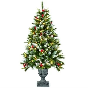 Image of Premier Pre-Lit Needle Pine Christmas Tree - 5ft