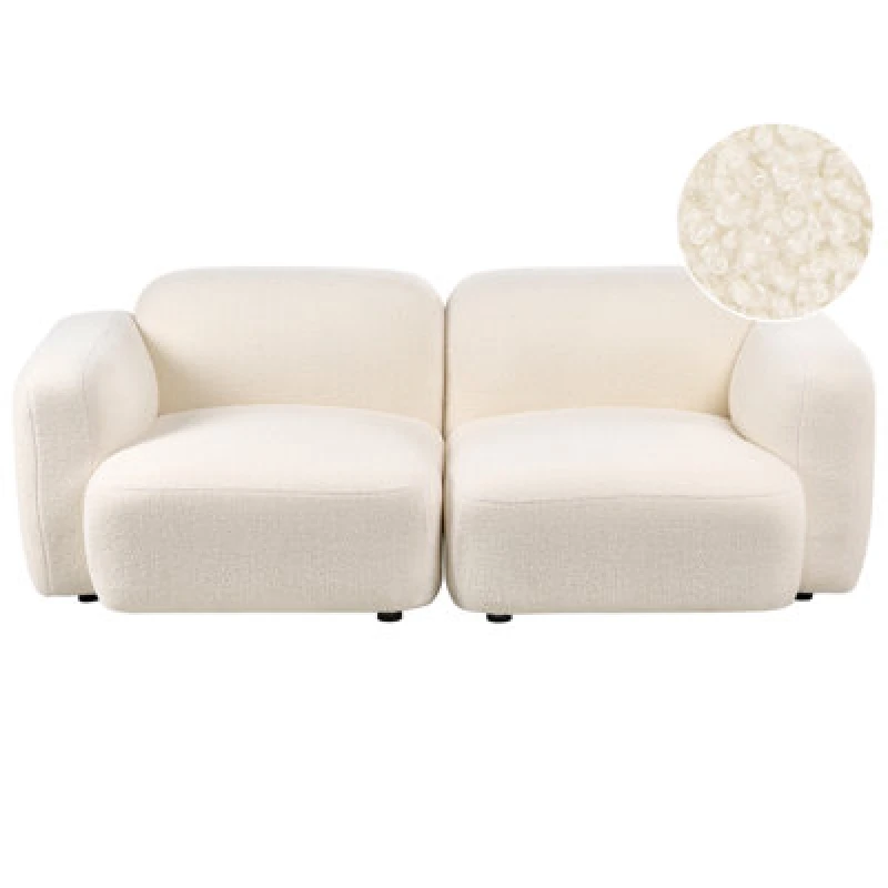 Image of Beliani Sofa 3 Seater Afoss Boucle Off-White