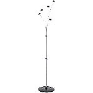 Image of Alba Coat Stand 5 Hooks Silver, Black