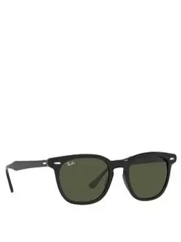 Image of Ray-Ban Ray-ban Hawkeye Square Black Frame Green Lens Sunglasses, Black, Men
