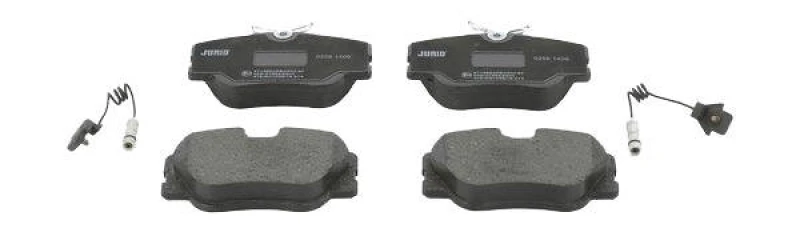 Image of JURID 571382J Brake pad set incl. wear warning contact, with accessories Brake Pad Set,disc brake (402)
