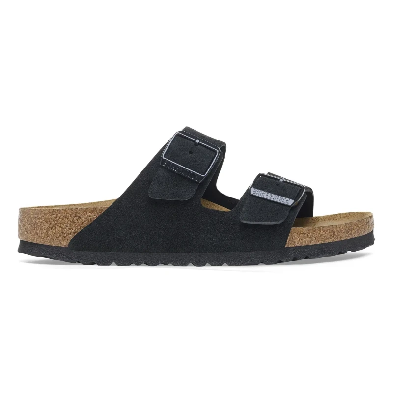 Image of Birkenstock Sandals Birkenstock Arizona Suede Leather Noir Unisex 38