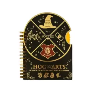 Image of Harry Potter Sorting Hat Spinner A5 Notebook Black Gold