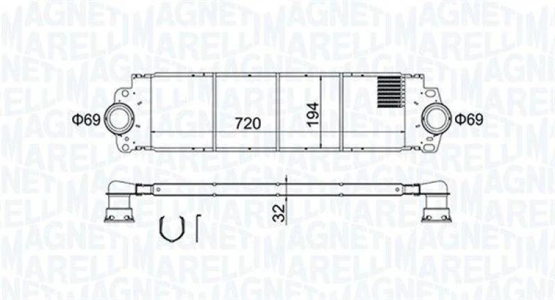 Image of MAGNETI MARELLI Intercooler MAGNETI MARELLI 351319204200