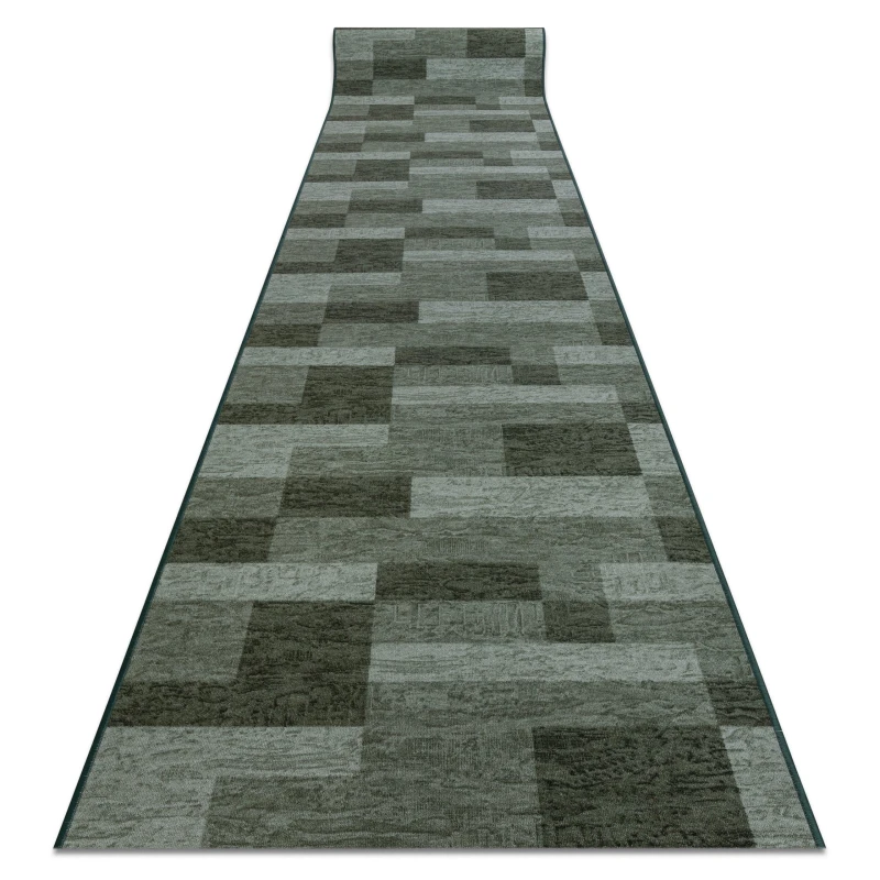 Image of RugsX Anti Slip Icona Runner in Green Size: 100cm x 190cm Green Unisex 100cm x 190 cm